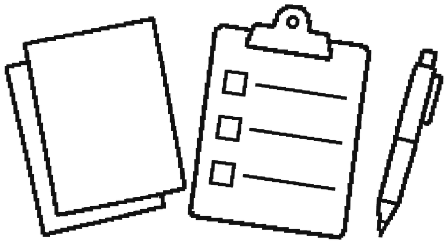 A blank hiring form on a clipboard with a pen